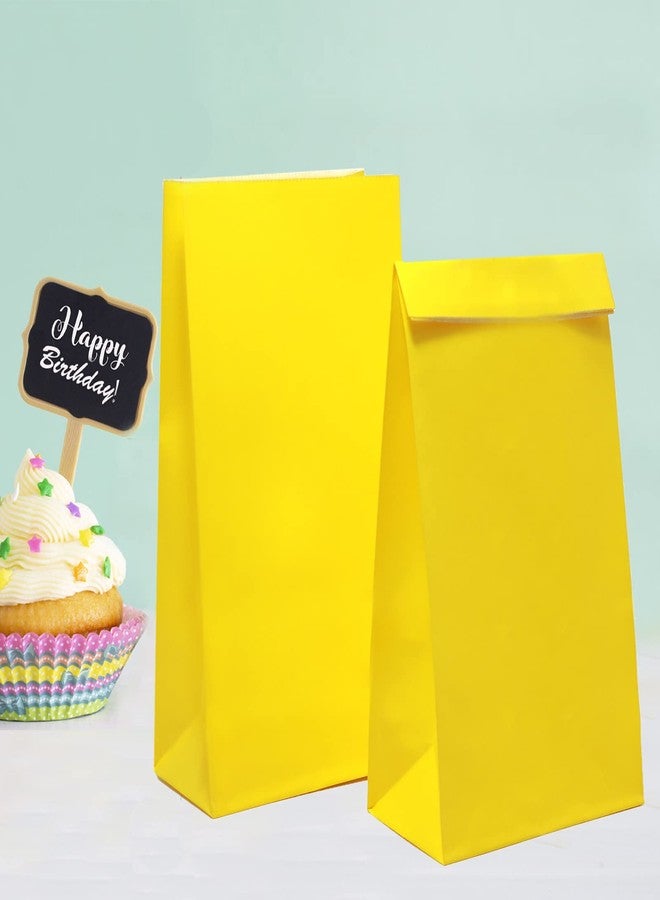 Oletx 30-Pack Yellow Party Favor Paper Bags, 9'' Wrapped Treat Bags for Birthday Party, Babyshower, School Activities - Image 4