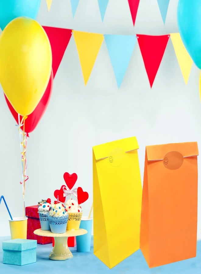Oletx 30-Pack Yellow Party Favor Paper Bags, 9'' Wrapped Treat Bags for Birthday Party, Babyshower, School Activities - Image 3