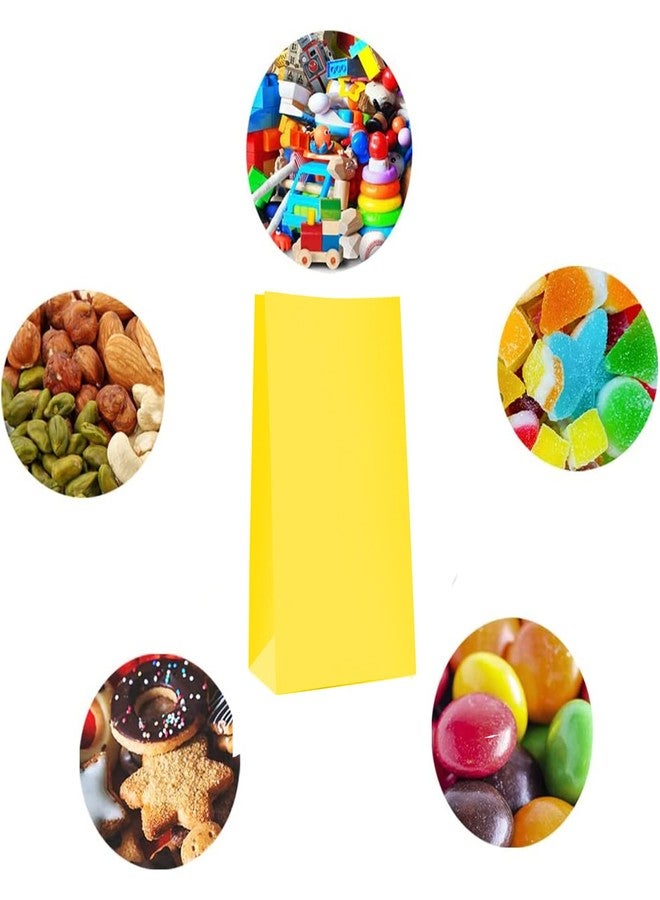 Oletx 30-Pack Yellow Party Favor Paper Bags, 9'' Wrapped Treat Bags for Birthday Party, Babyshower, School Activities - Image 5