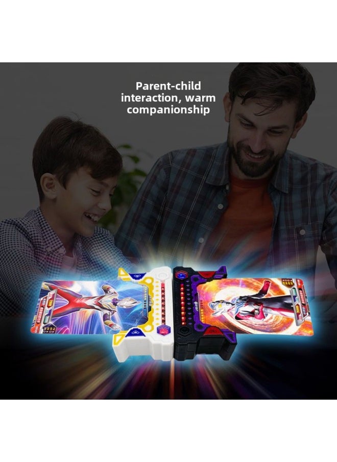 Suitable For Ultraman Card-to-Fighter Game Machine Classic Card-to-card-to-face Parent-child Interaction Boy Gift Toy-Color:Card To Fighter * 2 Classic Cards * 8