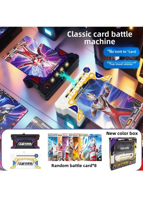 Suitable For Ultraman Card-to-Fighter Game Machine Classic Card-to-card-to-face Parent-child Interaction Boy Gift Toy-Color:Card To Fighter * 2 Classic Cards * 8
