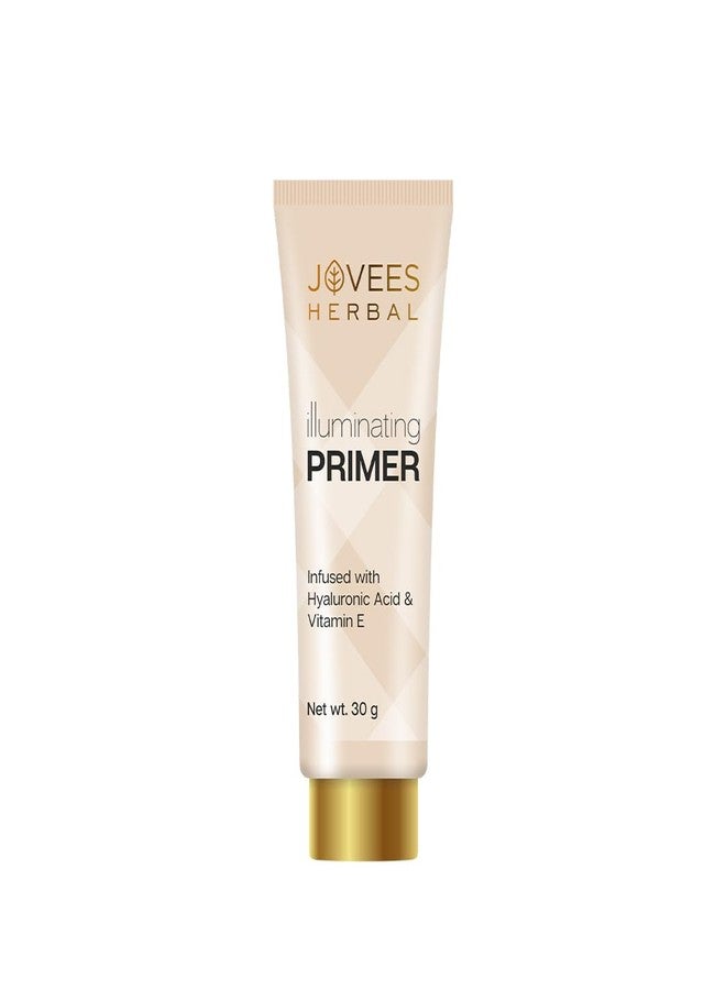 Jovees Herbal Illuminating Primer Infused with Hyaluronic Acid & Vitamin E | Hydrating & Smooth Natural Finish | Light Weight Formula | Natural Tint, 30gm - Image 1