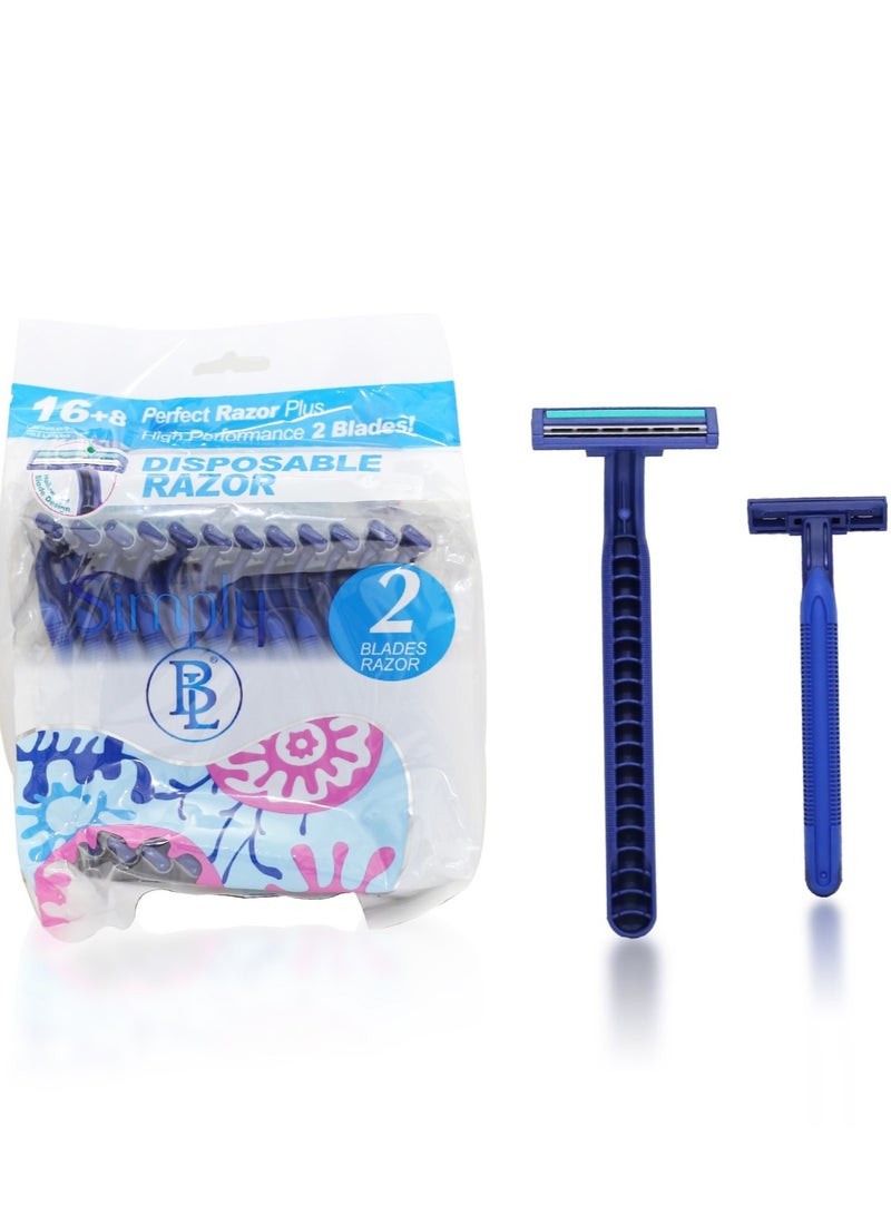 SIMPLY 16+8 Perfect Razor Plus High Performance 2 Blades +Nature Republic Soothing Aloe Vera 92% Gel - Image 2