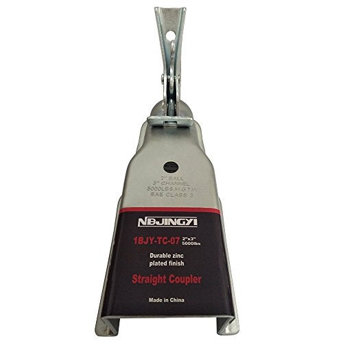 NBJINGYI Straight Trailer Coupler for 2" Ball and 3" Channel Tongue, 5,000 lbs Gross Weight Capacity, Zinc-Plated Steel for Equipment and Tandem Axle Trailers - Image 4