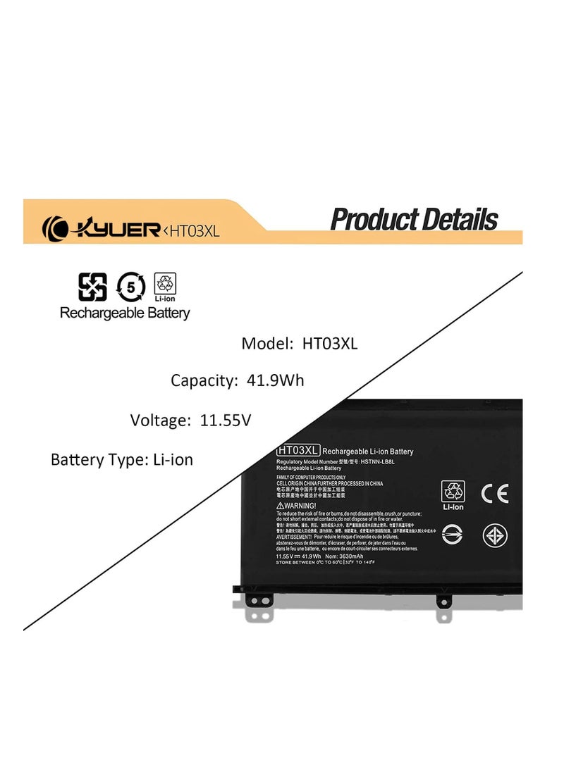 HT03XL HT03041XL Battery L11119-855 for HP Pavilion 15-CS 15-CW 15-DA 15-DB 15-DQ 15-DW 14-CE 14-CF 14-CK 14-DH 14-DK 14-DQ 17-CA 17-by HSTNN-UB7 J HSTNN-DB8R HSTNN-DB8S L11421-2C2 L11421-542