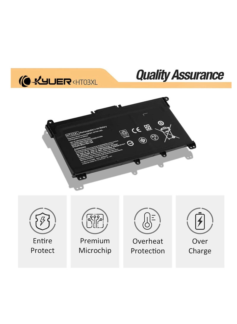 HT03XL HT03041XL Battery L11119-855 for HP Pavilion 15-CS 15-CW 15-DA 15-DB 15-DQ 15-DW 14-CE 14-CF 14-CK 14-DH 14-DK 14-DQ 17-CA 17-by HSTNN-UB7 J HSTNN-DB8R HSTNN-DB8S L11421-2C2 L11421-542