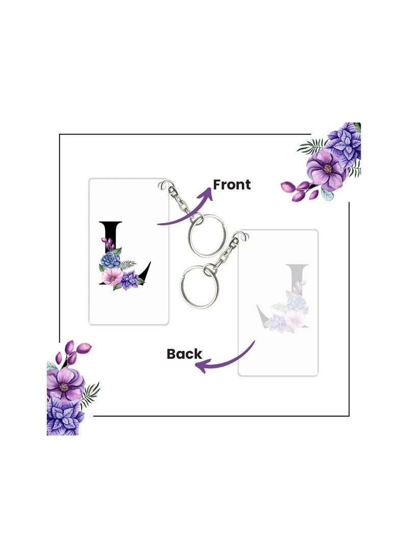 PRINTSHOP4ME Acrylic Alphabet A-Z Initial Letter Keychain for Women Bag Charms Purse Charms For Handbags Pendant Key Ring for Purse Handbags Women Girl Key Ring for Backpack  - Image 4
