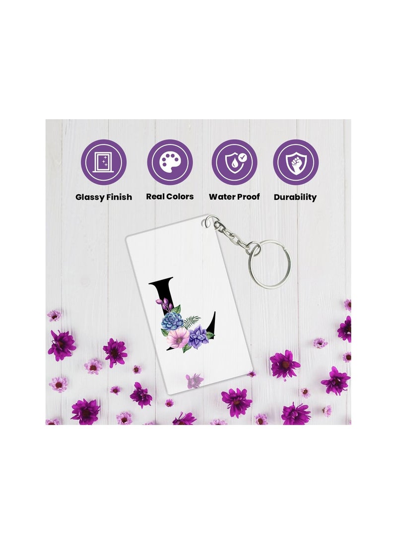 PRINTSHOP4ME Acrylic Alphabet A-Z Initial Letter Keychain for Women Bag Charms Purse Charms For Handbags Pendant Key Ring for Purse Handbags Women Girl Key Ring for Backpack  - Image 5
