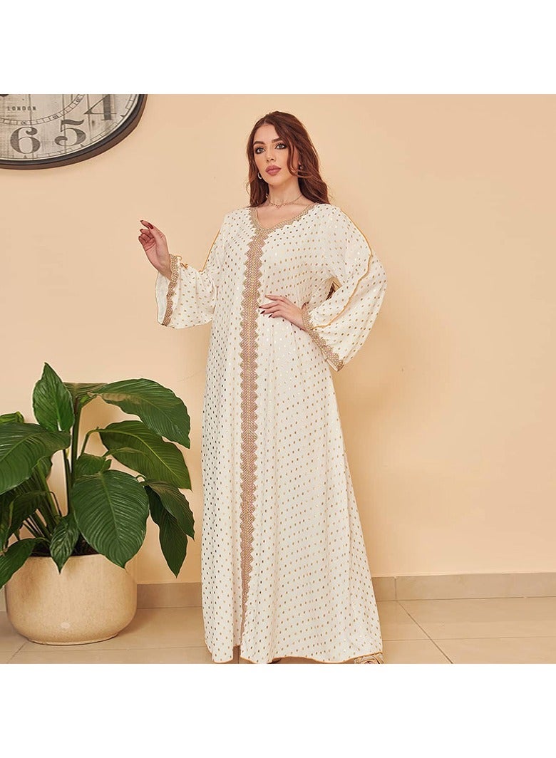 general AB146 Middle Eastern Women's 2023 Summer Embossed Robe Dress - Image 2