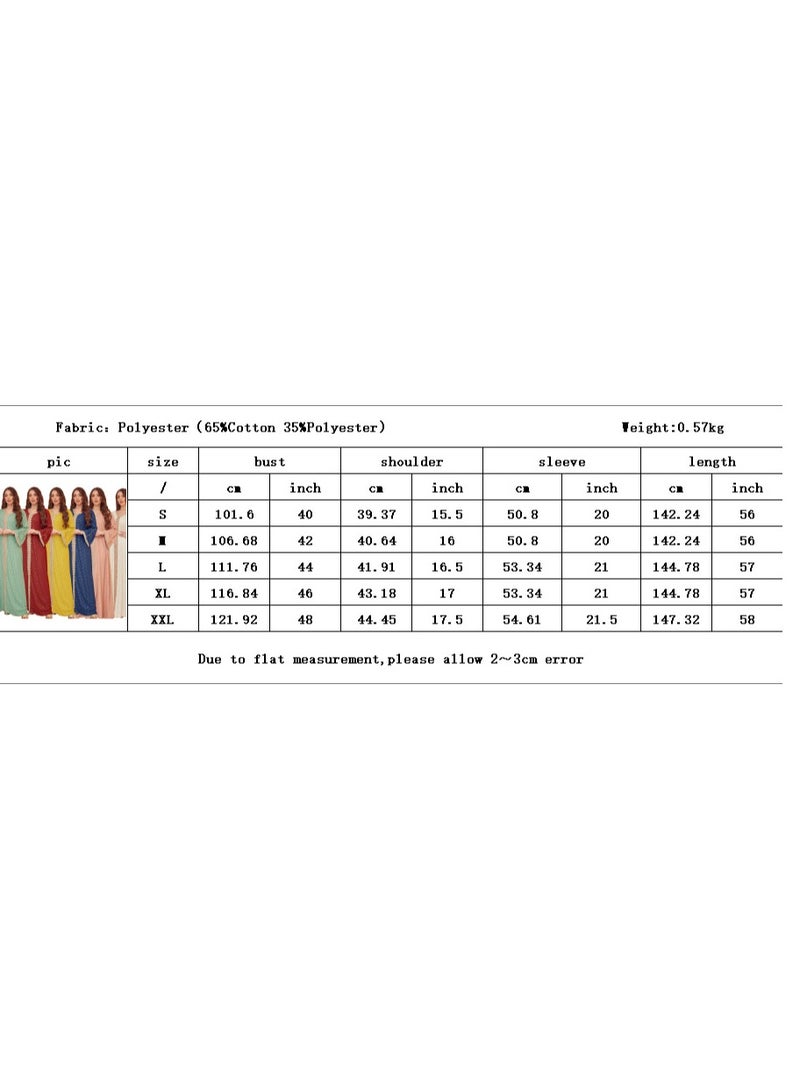 general AB146 Middle Eastern Women's 2023 Summer Embossed Robe Dress - Image 3