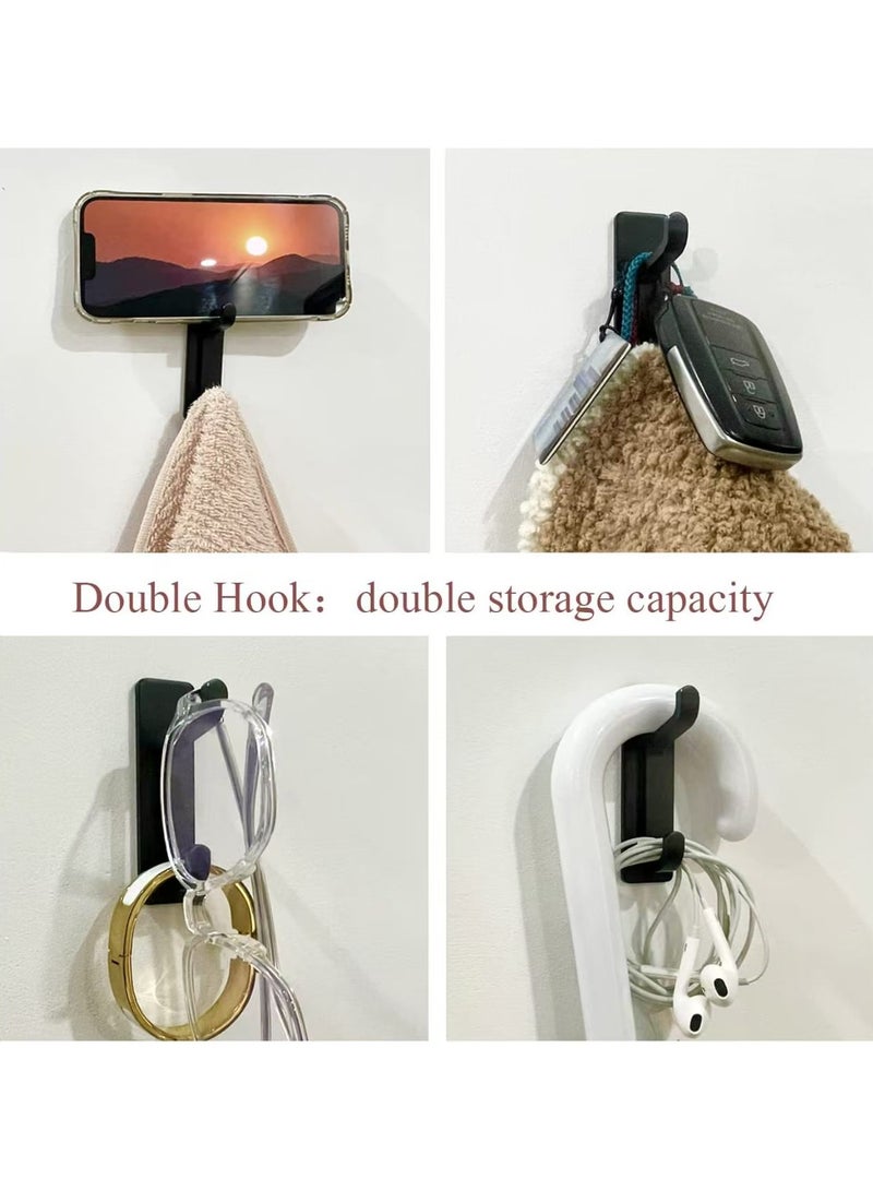 DELGREEN 4 Pack Self Adhesive wall Hooks, Heavy Duty Stainless Steel Hooks, Easy to Install Bathroom Kitchen Organizer Hooks for hanging Towel, Clothes, utensils,No Drilling Needed - Image 3