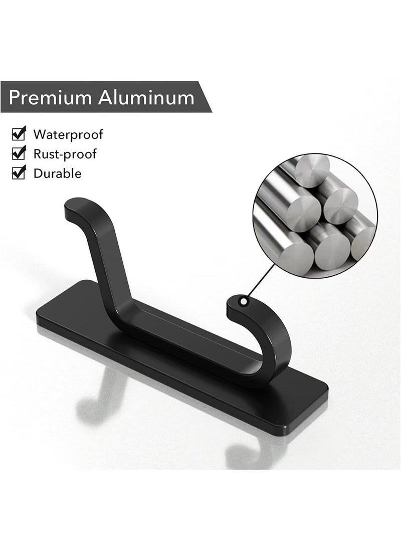 DELGREEN 4 Pack Self Adhesive wall Hooks, Heavy Duty Stainless Steel Hooks, Easy to Install Bathroom Kitchen Organizer Hooks for hanging Towel, Clothes, utensils,No Drilling Needed - Image 5