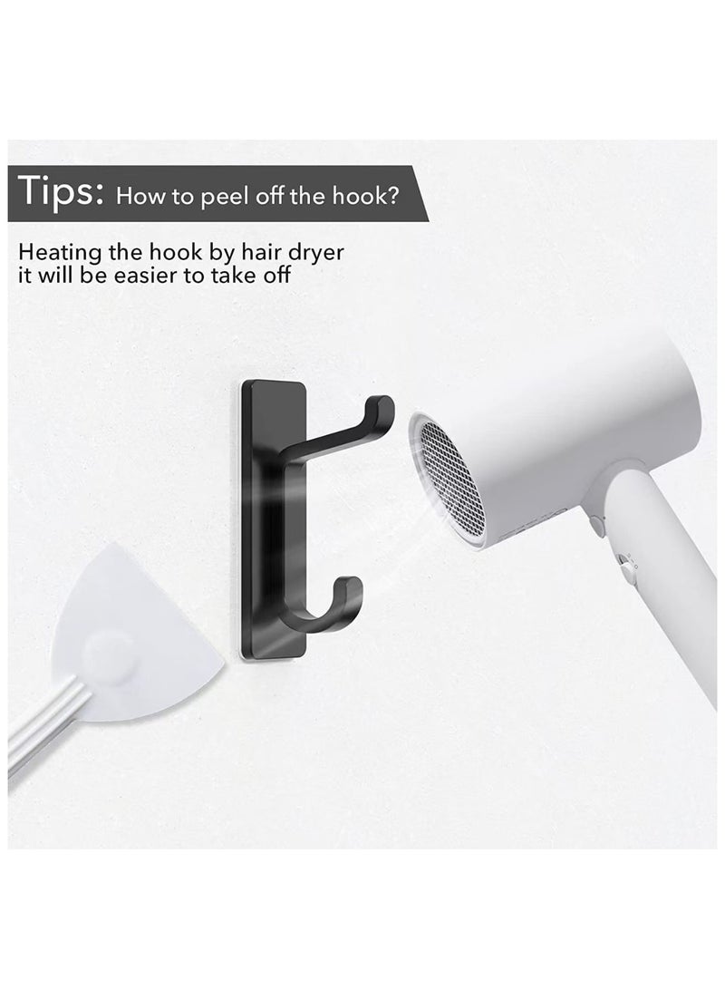 DELGREEN 4 Pack Self Adhesive wall Hooks, Heavy Duty Stainless Steel Hooks, Easy to Install Bathroom Kitchen Organizer Hooks for hanging Towel, Clothes, utensils,No Drilling Needed - Image 4