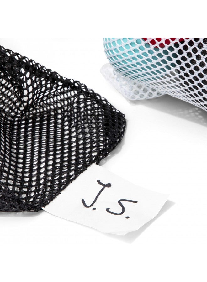 Champion Sports Mesh Sports Equipment Bag, Black, 24x36 Inches - Multipurpose, Nylon Drawstring Bag with Lock and ID Tag for Balls, Beach, Laundry