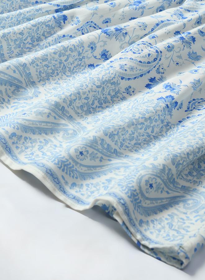 BELLA MODA Floral Peter Pan Dress - Image 4