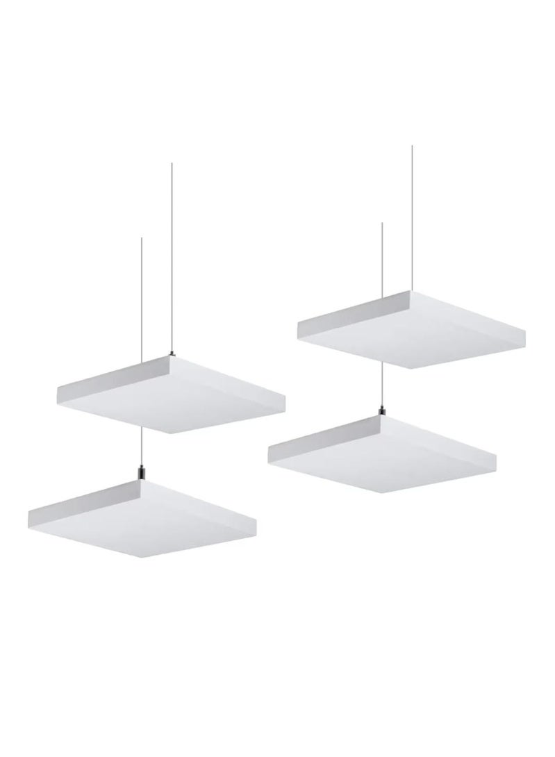 Acoustic Ceiling Panels - 12x12x1.2 in, 4pcs, Coated Fiberglass Hanging Tiles - Image 1