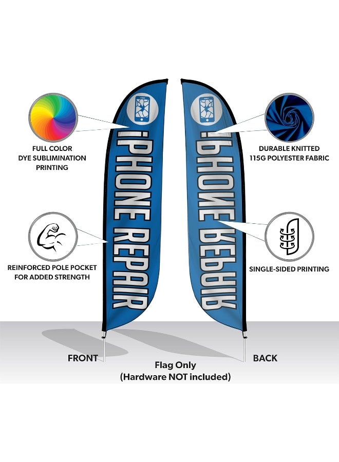LookOurWay LookOurWay iPhone Repair Feather Flag, 12-Feet  - Image 4