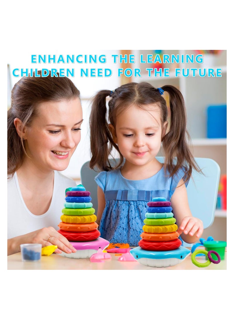 KASTWAVE Stacking Toys Baby Blocks, Sensory Montessori Stacking Toys for Toddlers, Development Teething Infant Toy, Learning Educational Gifts for 6 9 12 18 Months, Early Education Educational Toys - Image 5