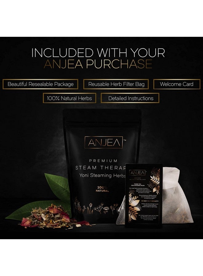 ANJEA Yoni Steaming Herbs 2 oz (2-4 steams), Vsteam Herbs for Cleansing and Tightening, Natural V Steam Herbs for V Steam Seat Kit, Herbal Sitz Bath Soak, Feminine Wash, Filter Bags Included - Image 4