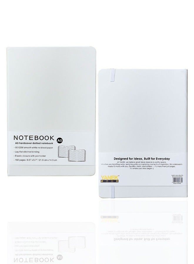يانيك دفتر ملاحظات يانيك A5 مخطط - غلاف صلب، 80 ورقة/160 صفحة، دفتر كتابة للملاحظات، اليوميات، الرسومات، المدرسة، المكتب، والاستخدام الشخصي - متين، محمول، عبوة من 1   English (US)   Arabic  Tone - Image 1