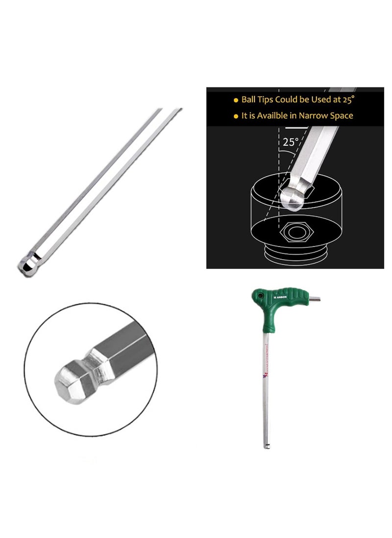 Malfah Enterprises - Malfah T Handle Hex Key 5mm Allen Key Set Spanner Twrench Bolts Nuts Mechanical Automotive Garage 652305 - Image 1