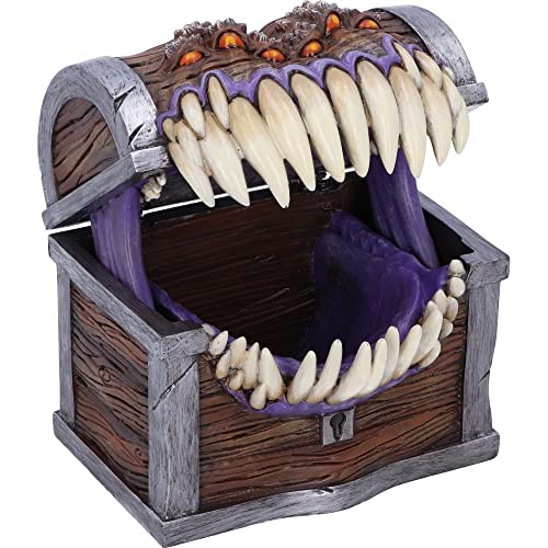 Nemesis Now Nemesis Now Dungeons  Dragons Mimic Dice Storage Box 113cm Resin Brown Officially Licensed DD Merchandise Mimic Character Dice Box Cast in The Finest Resin Expertly HandPainted