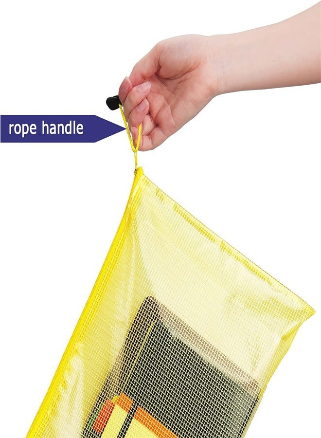 Generic 5PCS Mesh Zipper Pouch, A4 Letter Size Mesh Bags with Zipper, Document Bags, Plastic Envelopes Zip File Folders, Storage Bags for Organization, Travel, File Jackets & File Pockets  - Image 5