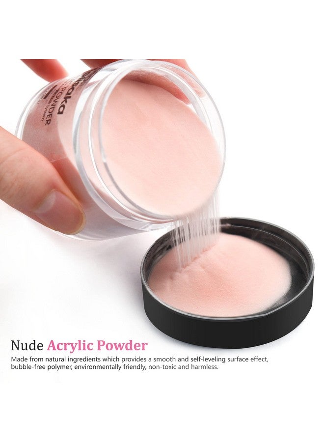 Molisaka Nude Acrylic Powder For Nails Professional Acrylic Nail Powderlasting Acrylic Powder For Extension French Nail Art Acrylic Nail Supplies Sets For Nails Beginners Or Salon (1.58Oz) - Image 2
