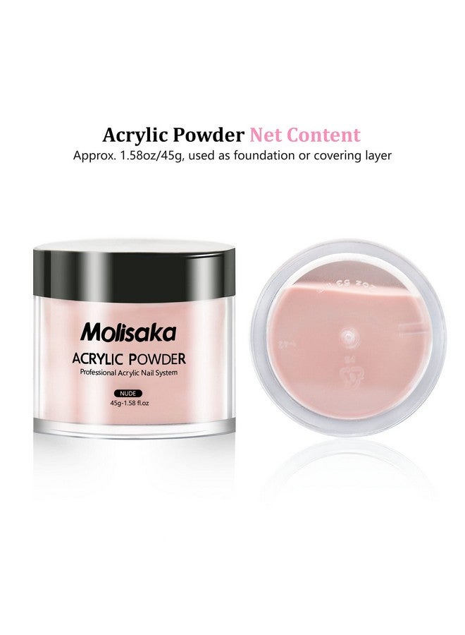 Molisaka Nude Acrylic Powder For Nails Professional Acrylic Nail Powderlasting Acrylic Powder For Extension French Nail Art Acrylic Nail Supplies Sets For Nails Beginners Or Salon (1.58Oz) - Image 5