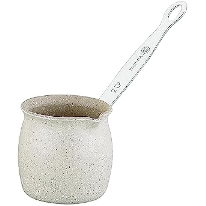 Granita Forged Aluminium Coffee Pot 2 Cups  NonStick Granite Coated Turkish Coffee Pot  Ka12392