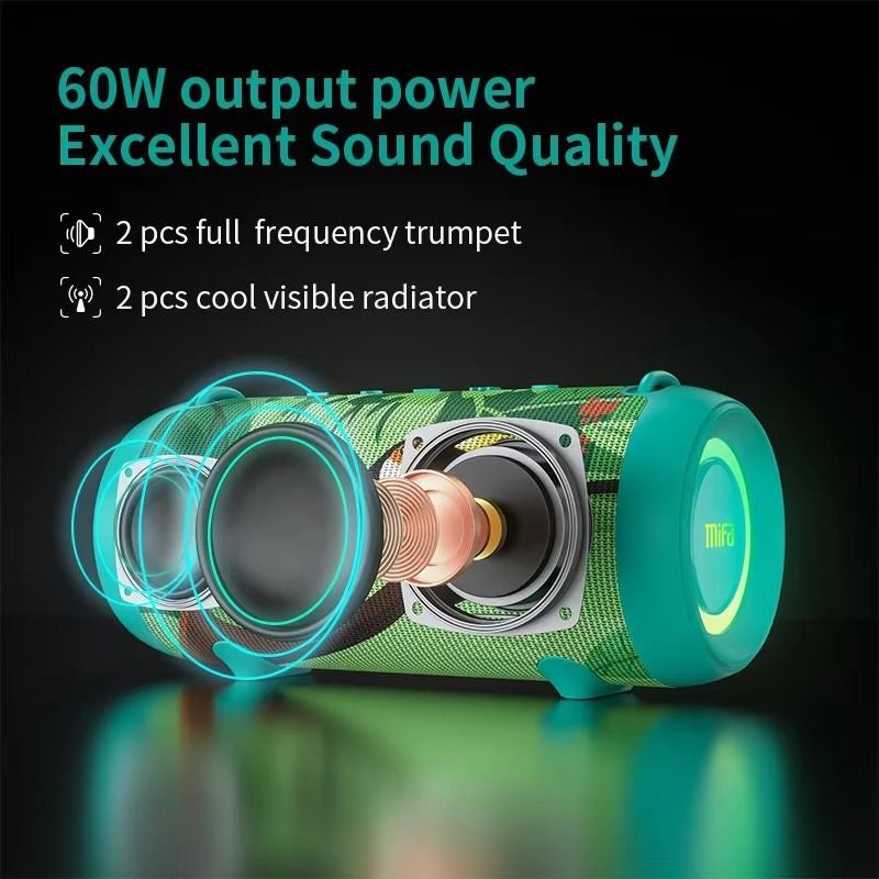 Mifa A90 Toucan Bluetooth Speaker 60W Output Class D Amplifier Portable Wireless Speaker with Deep Bass - Image 3