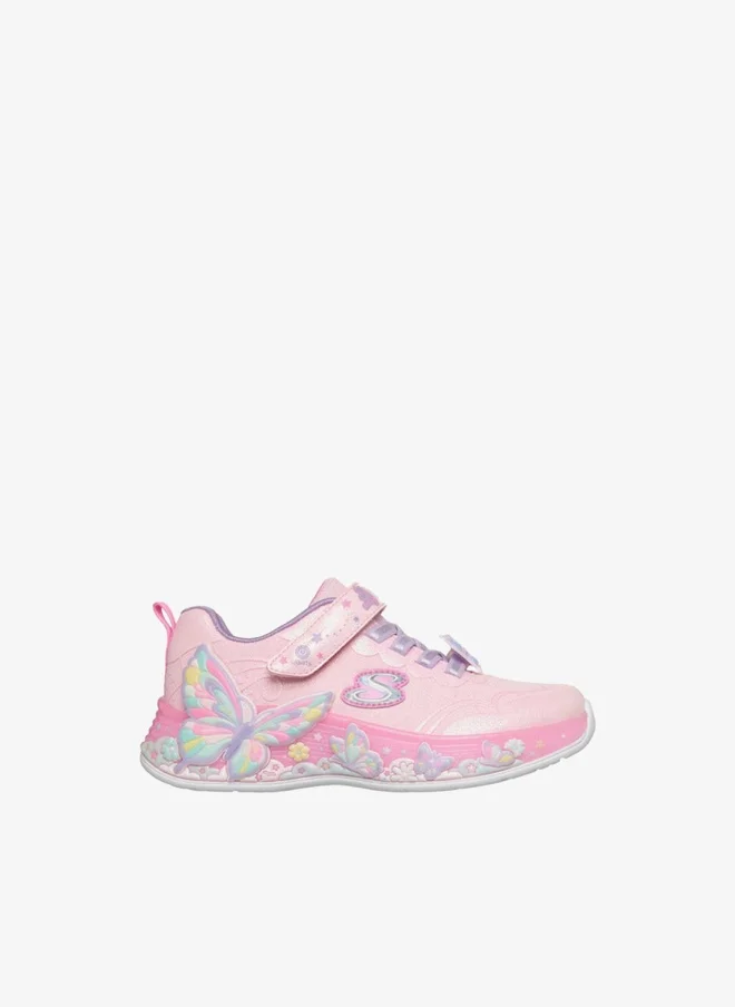 SKECHERS Girls Butterfly Bliss Hook & Loop Sneakers