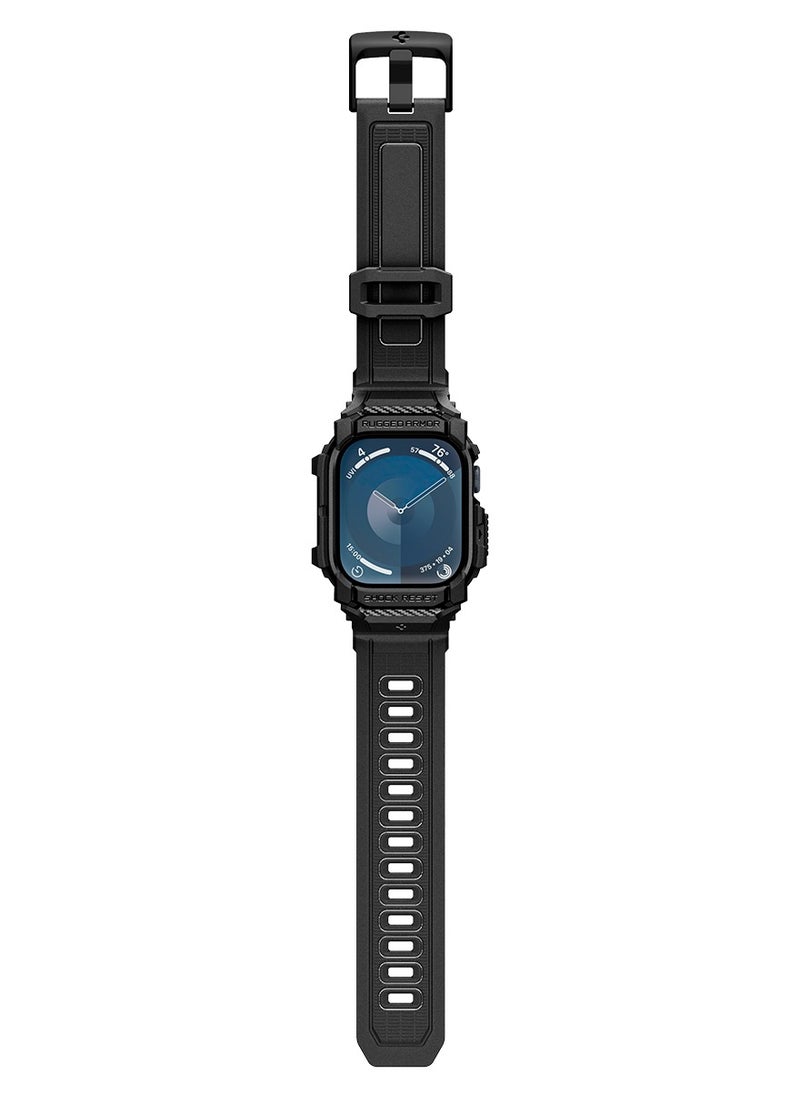 Rugged Armor Pro for Apple Watch Series 10 (46mm) Case with Band - Matte Black