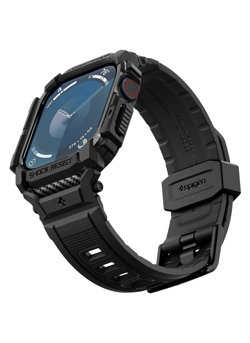 Spigen Rugged Armor Pro for Apple Watch Series 10 (46mm) Case with Band - Matte Black  - Image 5