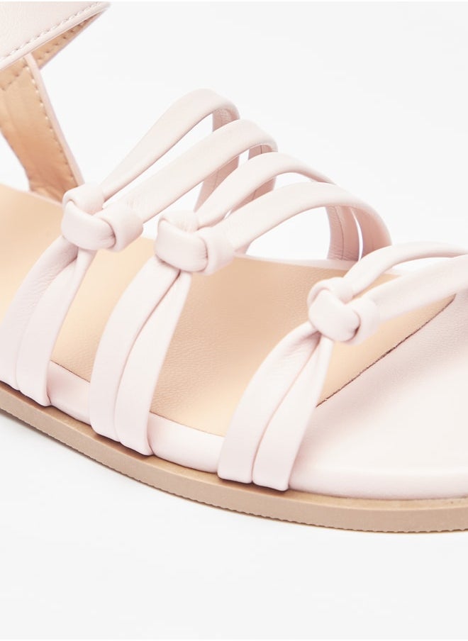 Flora Bella By Shoexpress - Girl's Strappy Sandals with Hook and Loop Closure Ramadan Collection - Image 1