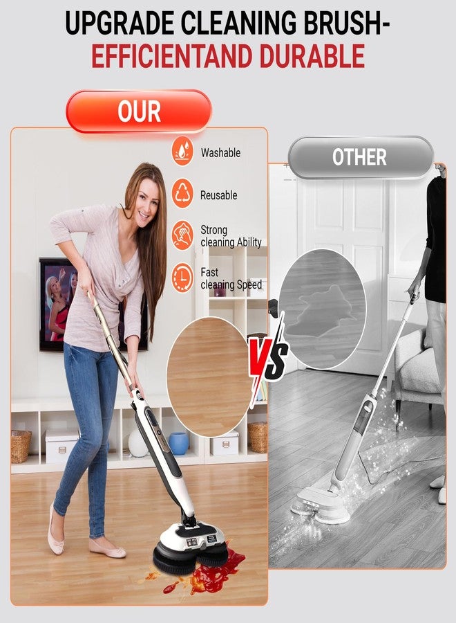 ايهات قطعتان من رؤوس الفرشاة البديلة المحسّنة S7001 لسلسلة Shark S8201/S7000، لتنظيف أعمق للأرضيات الصلبة باستخدام ممسحة البخار Shark (أسود رمادي) - Image 5