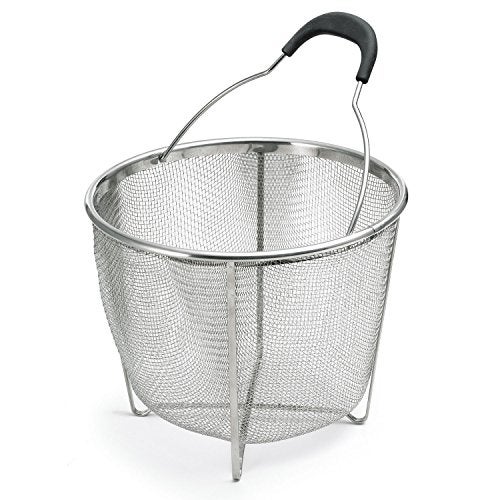 Polder 8 inch Strainer and Steamer Insert Basket, Stainless Steel, Perfect for Cooking Vegetables, Pasta and more - Image 1