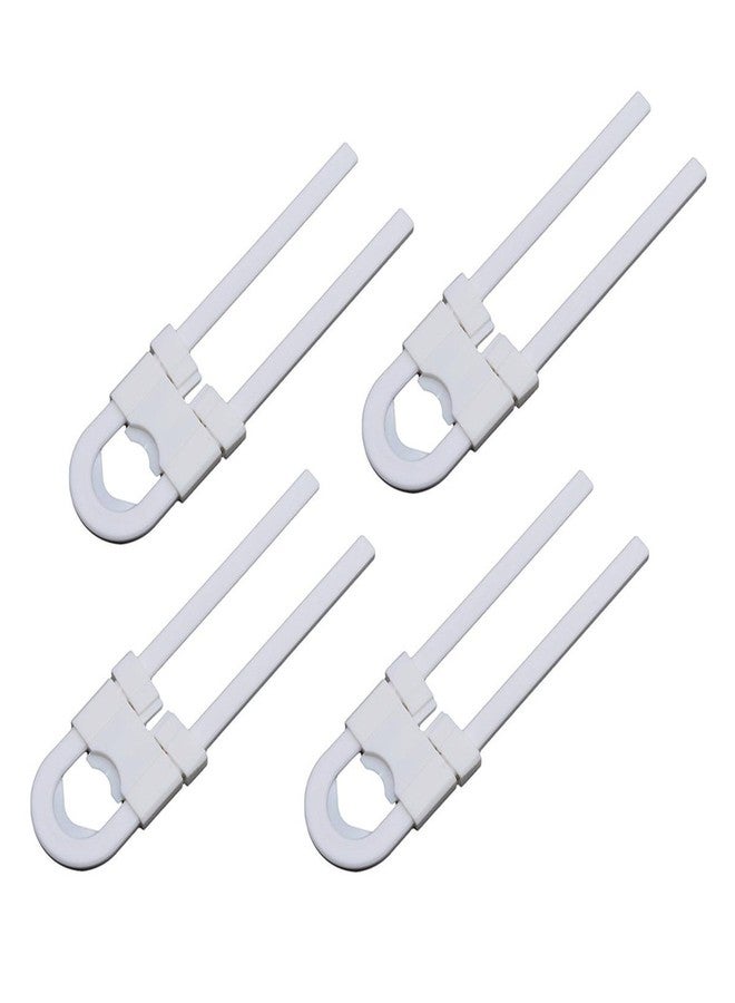 Syga Sliding Child Safety Cabinet Locks, U Shaped Baby Proof Cupboard Kitchen Lock, Childproof Cabinet Latch Kid Safety for Knobs and Handles Home Furniture Door (Pack of 4) - Image 1