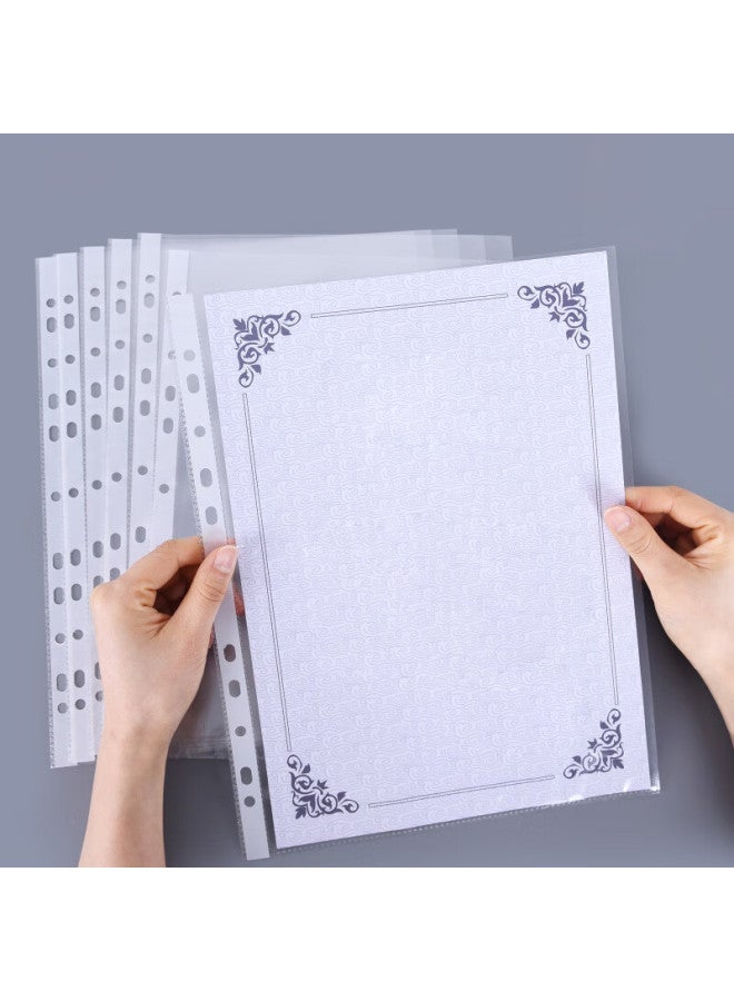 Tango A4 Transparent File Folders, 11-ring Loose-leaf Pockets, 50 Pieces, Doent Refill Pockets, Contract And Bill Protection Pockets, Waterproof And Dustproof Office Supplies, 11-ring Pockets For Use With Quick-clip Binders - Image 4