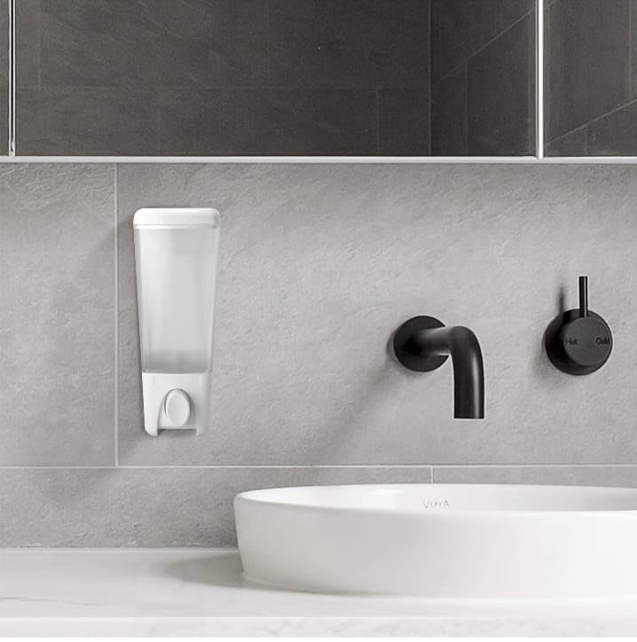 NISHWARE LE Soap Dispenser LE-22WH Wall Mounted Glossy White Bathroom Soap Dispenser Heavy Duty Abs Plastic Suitable for Soap/Shampoo/Conditioner - Image 4