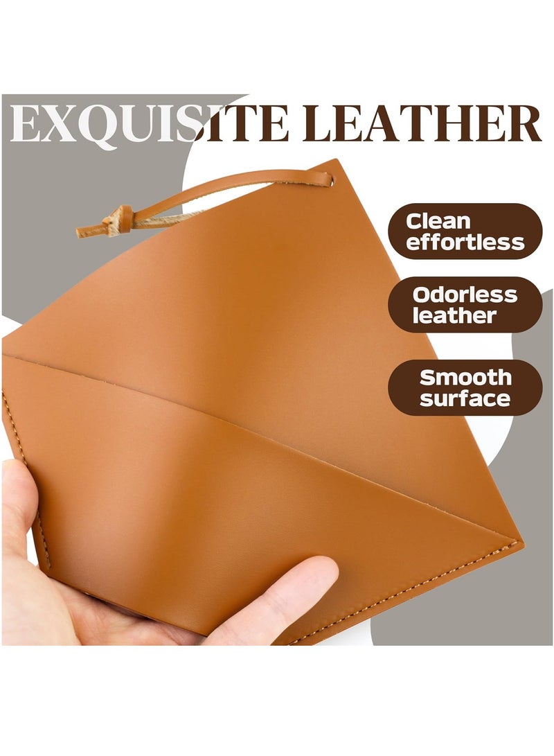 SOLARAE Leather Coffee Filter Holder Storage, Coffee Filter Holder for #4/#1/#2/V60 Filters for Coffee Bar/Home/Office - Image 3