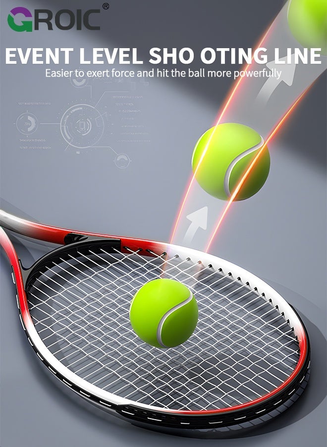 GROIC 7 Pcs Tennis Rackets Set, Tennis Trainer Tennis Practice Gear Tennis Parent-child Training Equipment Kit with 1 Trainer Base, 2 Parent-child Tennis Racket, 3 Balls, 1 Bag  - Image 4