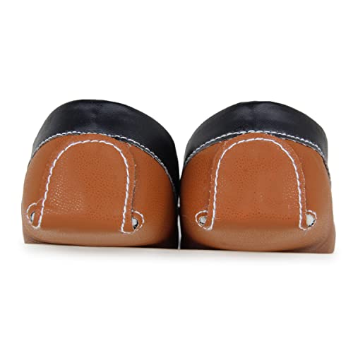 Neska Moda 6 To 12 Months Baby Boys Synthetic Leather Loafer Booties (Black,Brown)-BT1286 - Image 3