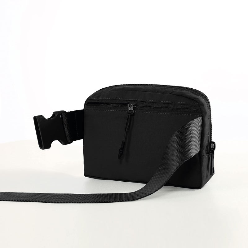 ODODOS Unisex Mini Belt Bag with Adjustable Strap Small Fanny Pack for Workout Running Traveling Hiking, Black - Image 3