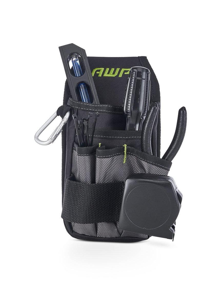 AWP Organizer Tool Pouch | 7 Pockets & Loops for Tool Organization | Heavy-Duty Metal Belt Clip Attachment - Image 1