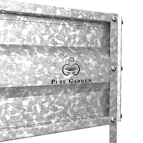 Pure Garden Galvanized Raised Garden Bed - 21" L x 9.75" W x 5.5" H Raised Garden Beds Outdoor Hexagonal Planter Box Kit for Flowers, Vegetables, Fruits or Herbs - Raised Bed Garden Planters by Pure Garden - Image 5