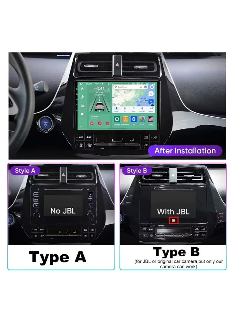 SHEZA STAR - Android Car Stereo for Toyota Prius XW50 2015 2016 2017 2018 2019 2020 1GB RAM 32GB ROM Apple Carplay, Mirror-Link Wi-Fi BT, Radio GPS Navigation, 9 Inch IPS Touch Screen with Backup Camera Included - Image 1