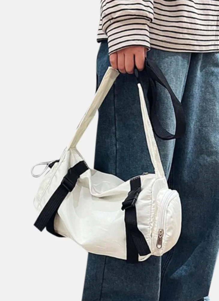 YUNIQEE White Plain Lifestyle Duffle Bag