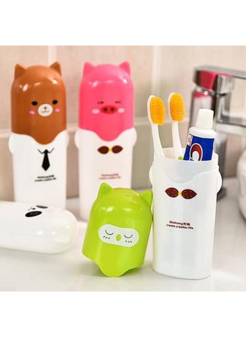 WHOLE MART WHOLE MART Toothbrush Toothpaste Stand Holder Bathroom Storage Organizer Plastic  - Image 1
