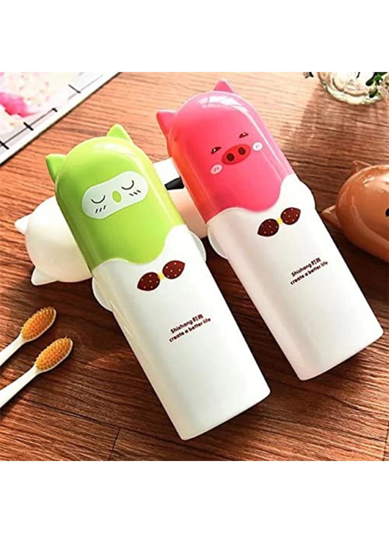WHOLE MART WHOLE MART Toothbrush Toothpaste Stand Holder Bathroom Storage Organizer Plastic  - Image 4